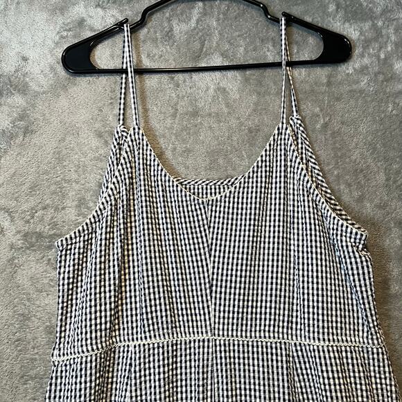 Y2K Gingham Midi Dress Americana Heart Patch Cottagecore Summer Sundress Sz 14 - Picture 5 of 9